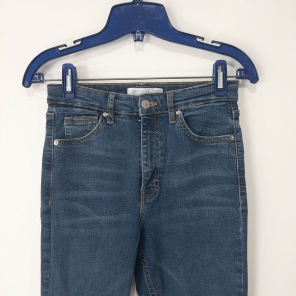 Topshop Jamie Jeans Women's W28 High Rise Skinny L30 Blue Stretch Denim - Picture 3 of 7